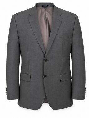 Saddlebred Gray Two Button Blazer Suit Jacket Size 56R Big & Tall